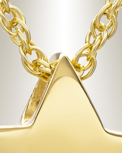 Sliding Star Gold Plated Cremation Urn Keepsake