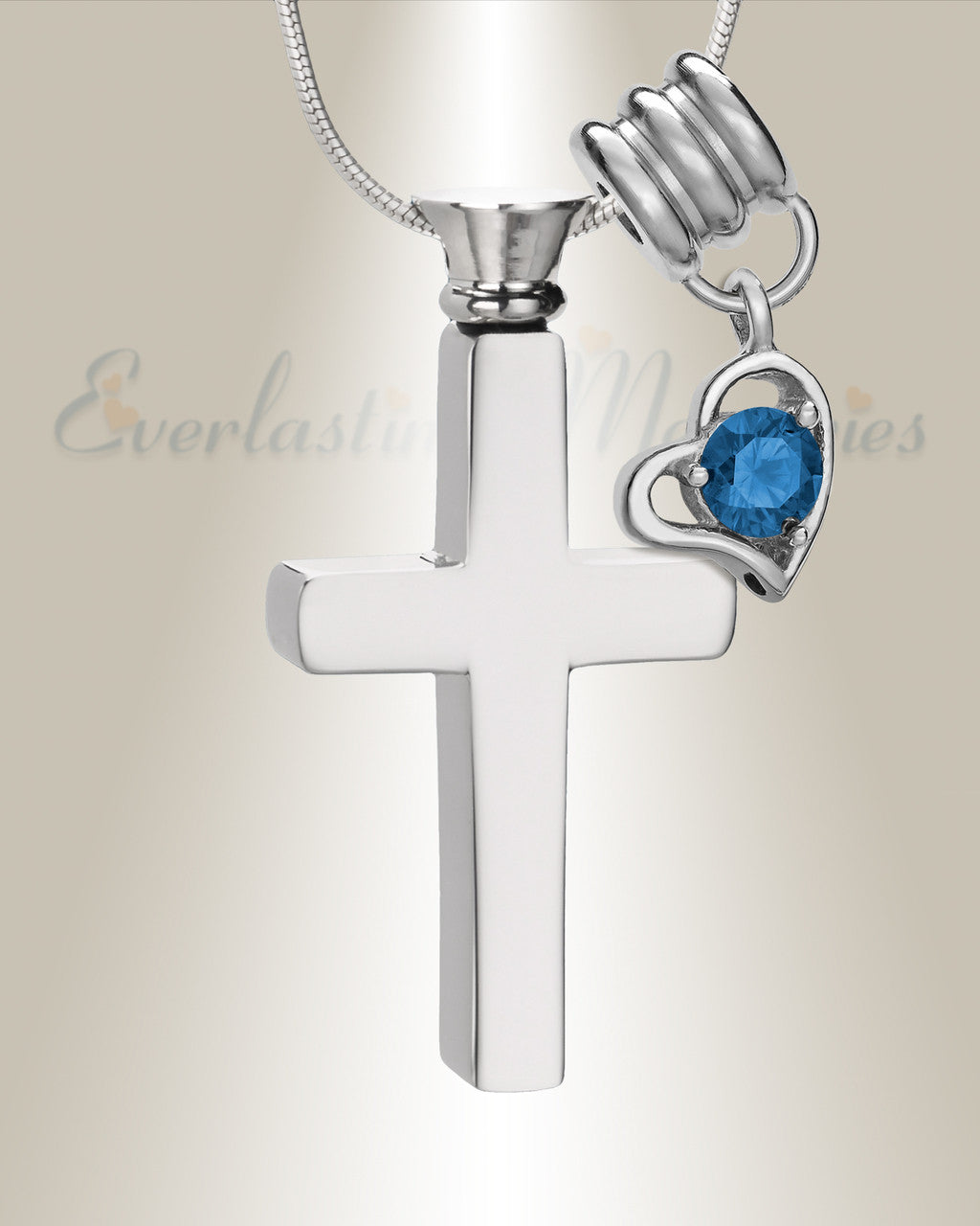September Remembrance Cross Locket Necklace