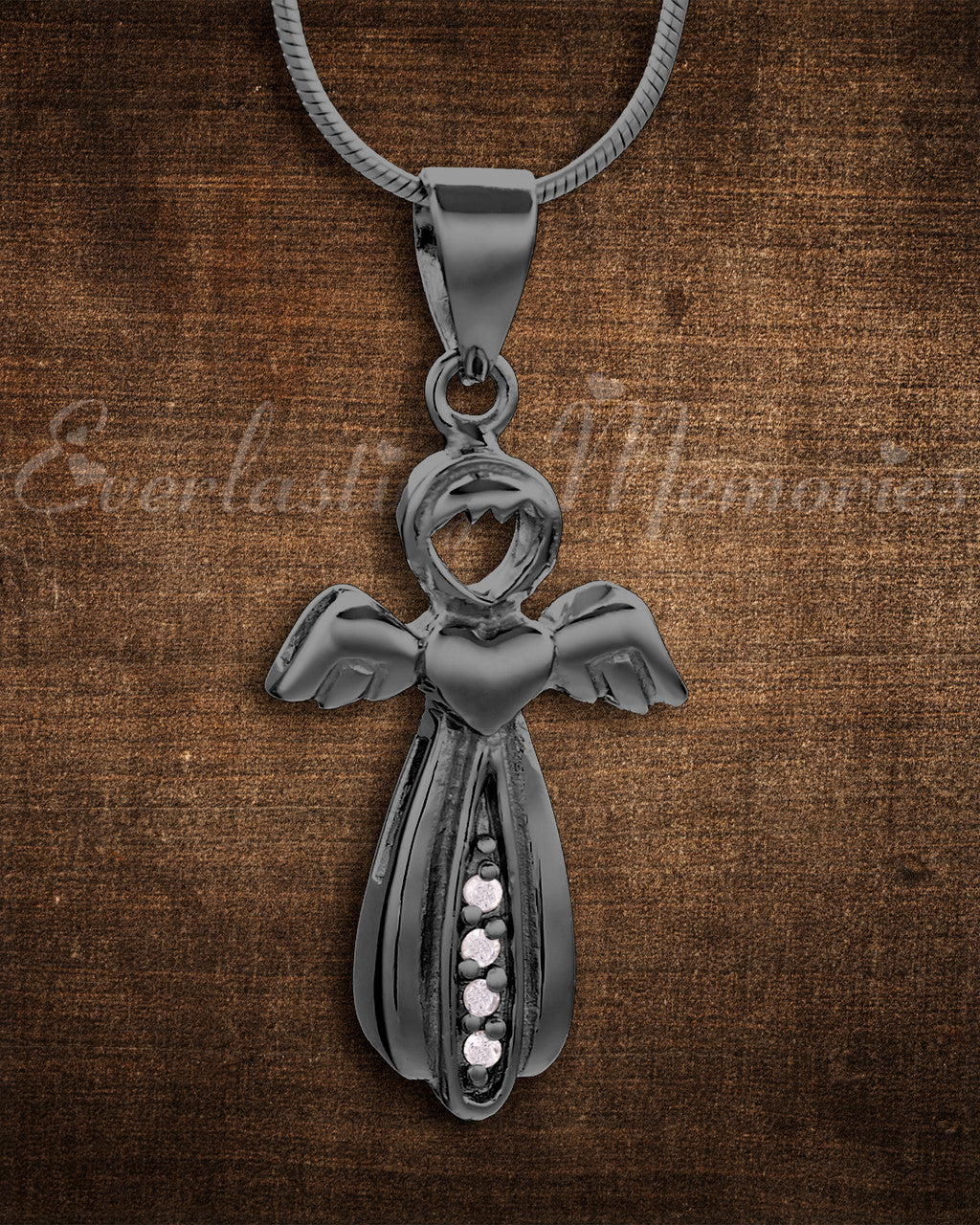 Black Virtuous Angel Memorial Jewelry