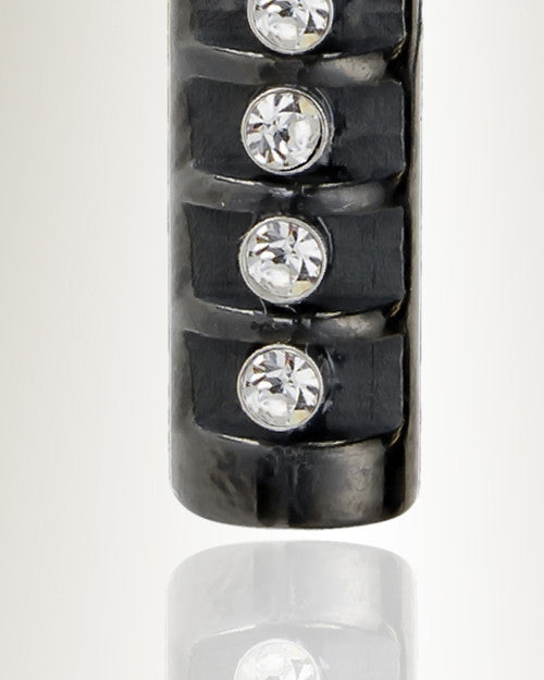 Black Marvel Cylinder Cremation Jewelry