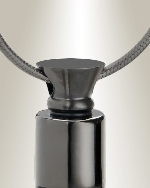 Black Marvel Cylinder Cremation Jewelry