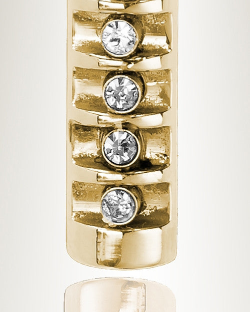 Gold Marvel Cylinder Cremation Jewelry