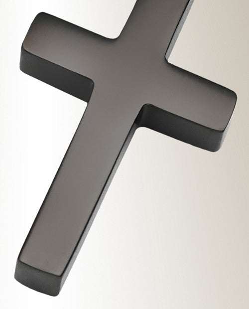 Black Remembrance Cross Memorial Keychain