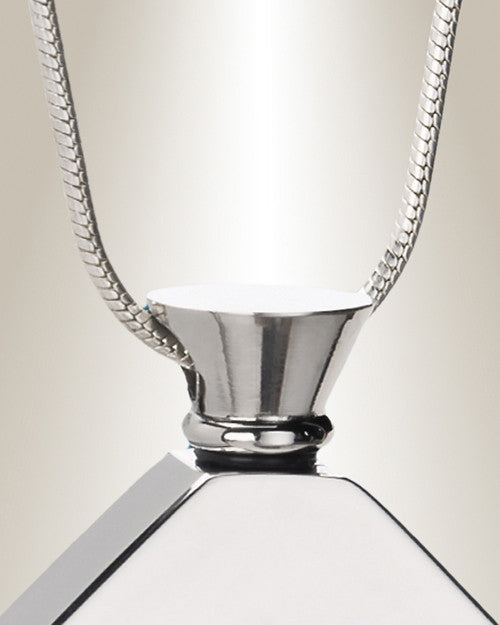 Silver Quaint Diamond Urn Pendant