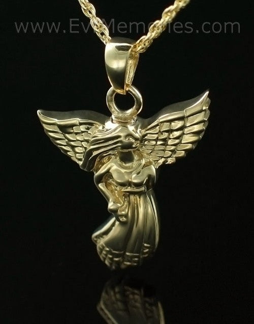 Angel Urn Necklace - 14K Gold Plated over Sterling Silver