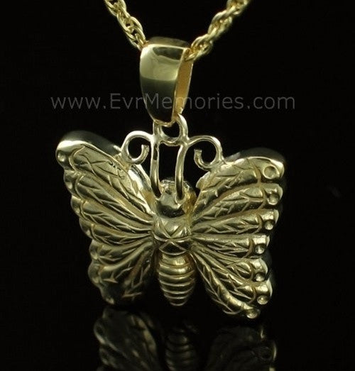 14K Gold Plated Butterfly Urn Keepsake