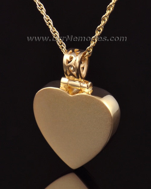 14K Gold Grand Heart Funeral Jewelry