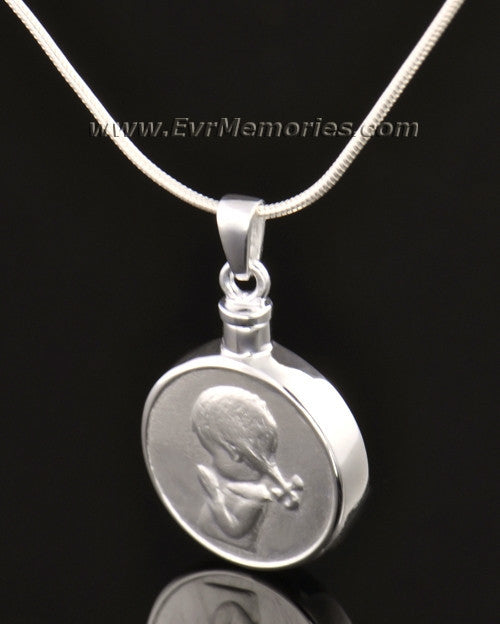 14k White Gold "Girl" Funeral Jewelry