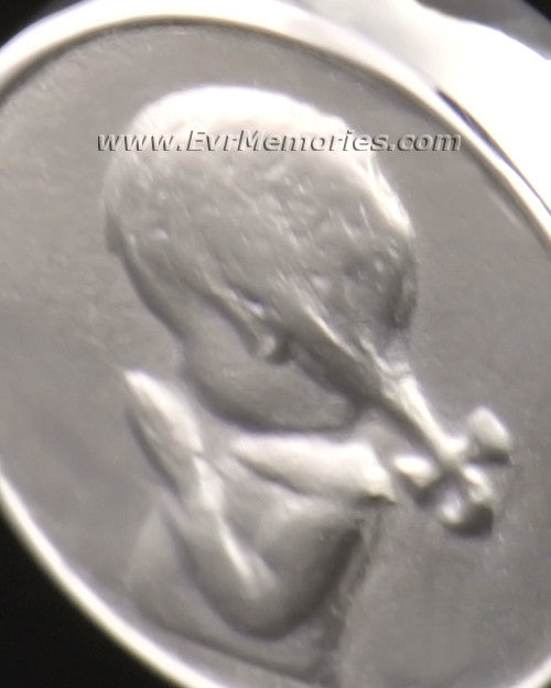 14k White Gold "Girl" Funeral Jewelry