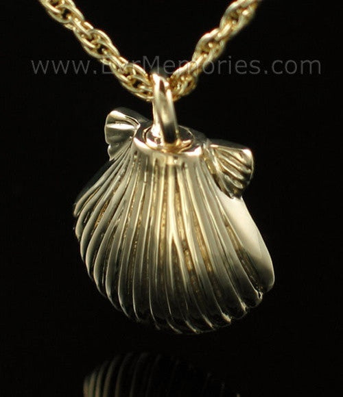 14K Gold Plated Sea Shell Memorial Locket