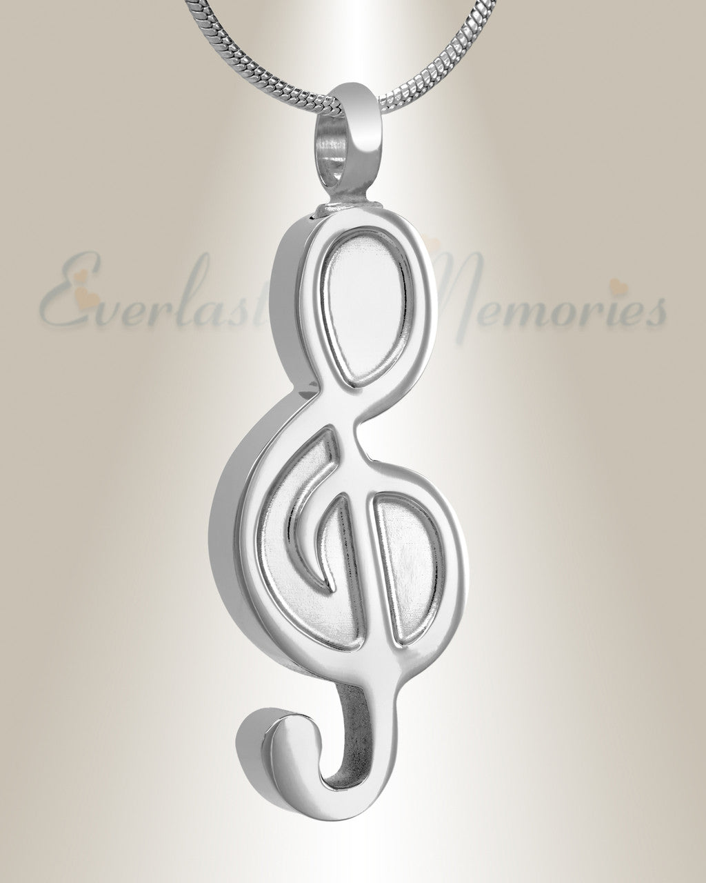 Musical Memories Stainless Steel Urn Pendant