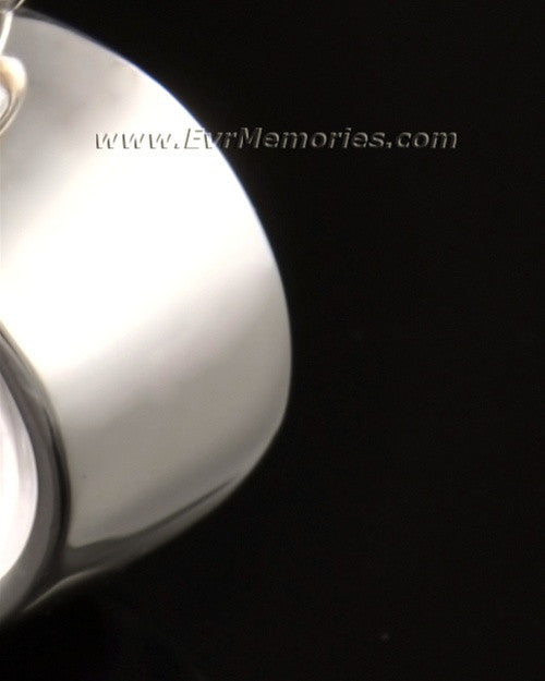 14k White Gold Dish Cremation Jewelry Urn