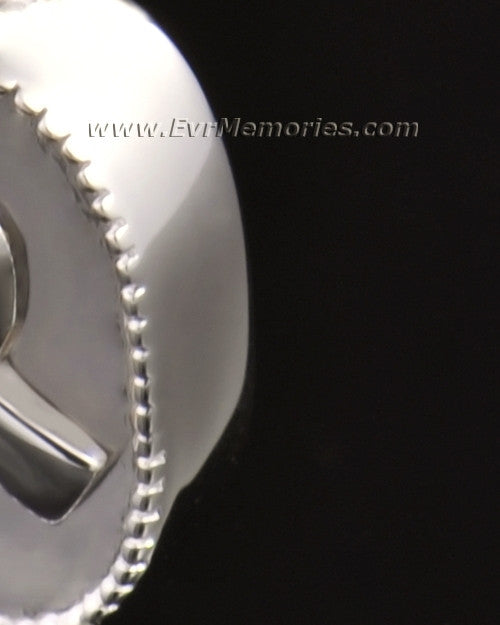 14k White Gold Breast Cancer Ribbon Cremation Keepsake