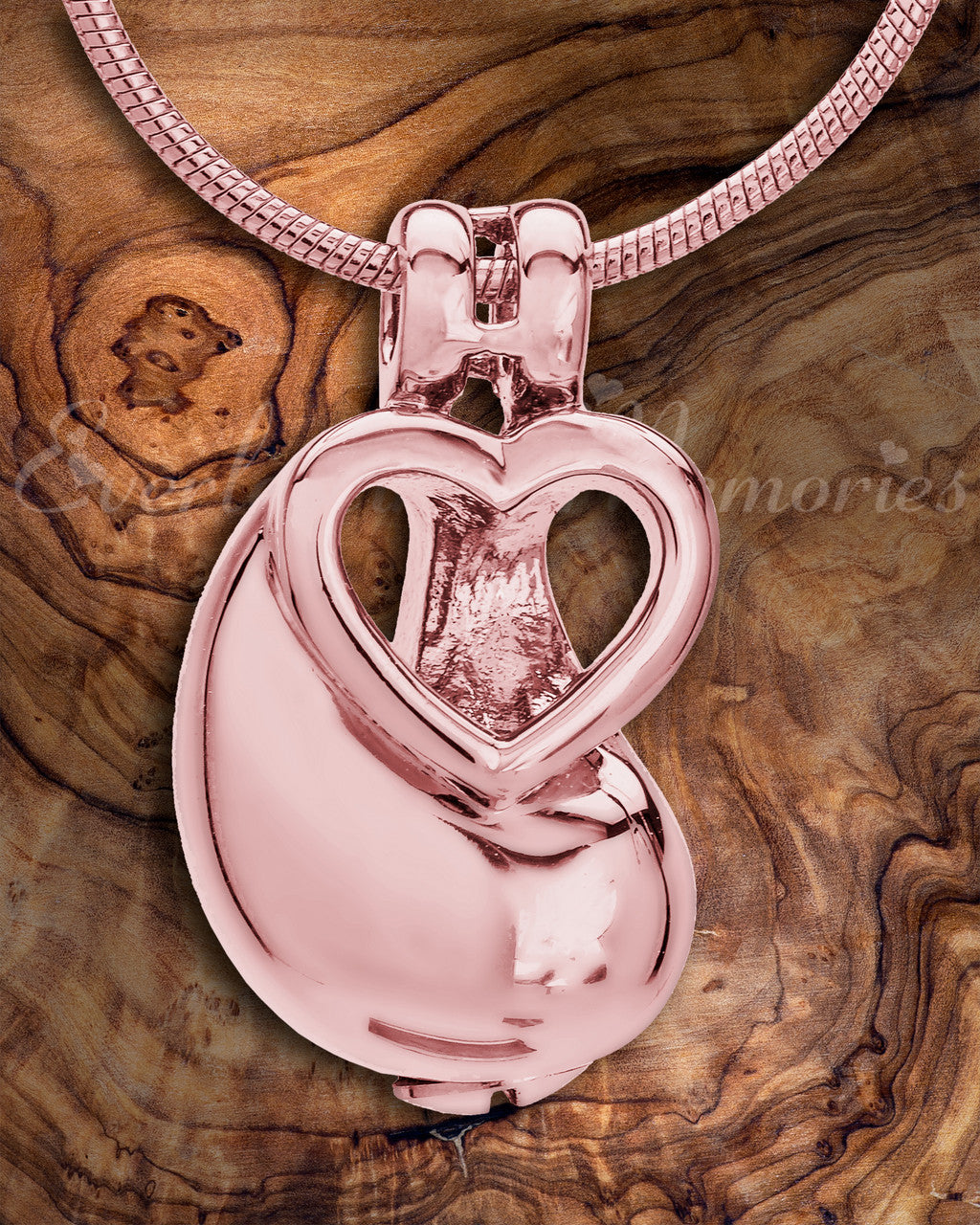 Rose Gold Hand in Hand Memorial Jewelry