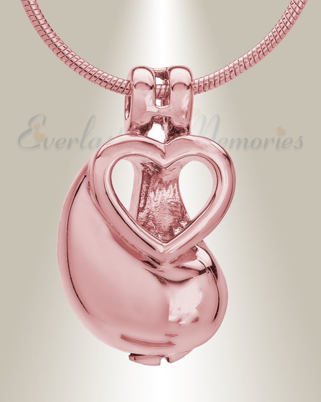 Rose Gold Hand in Hand Memorial Jewelry