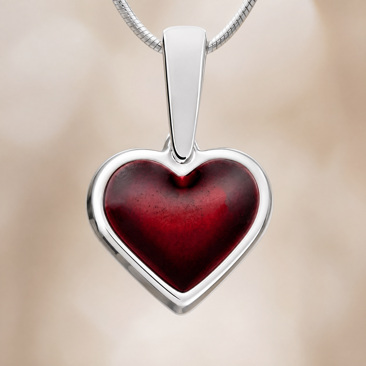 Solid 14K White Gold Hearts On Fire Ash Resin Jewelry