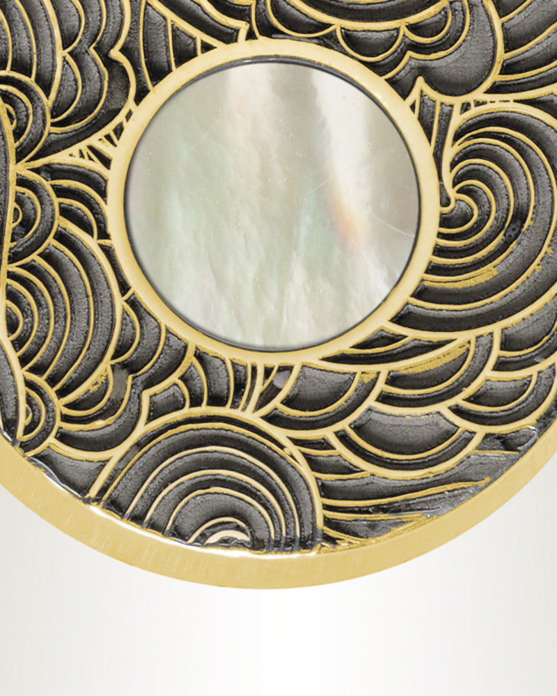 Knowing Round Gold Plated Ash Resin Jewelry