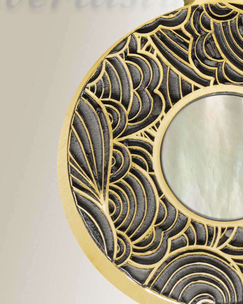 Knowing Round Gold Plated Ash Resin Jewelry