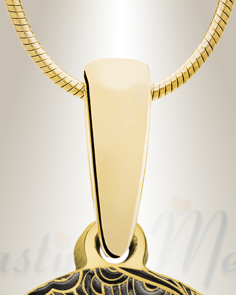 Knowing Round Gold Plated Ash Resin Jewelry