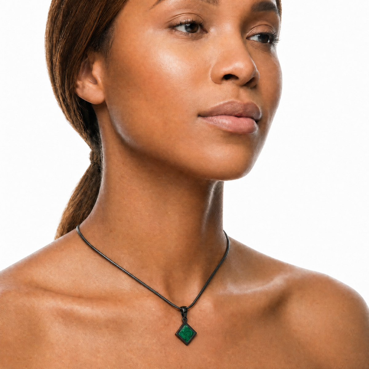 Solid 14K Gold Modest Diamond Ash Resin Jewelry
