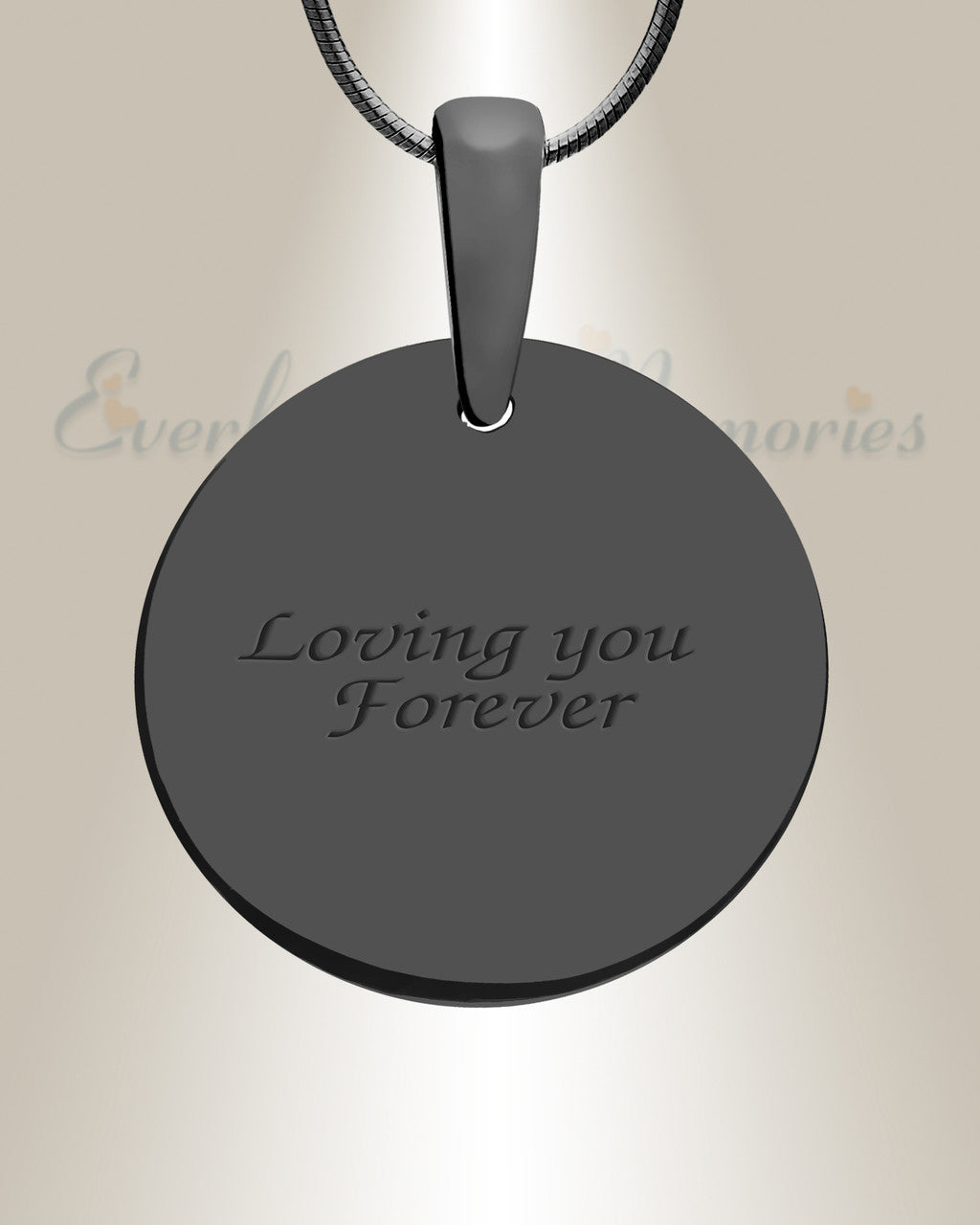 Elaborate Round Black Finish Ash Resin Jewelry