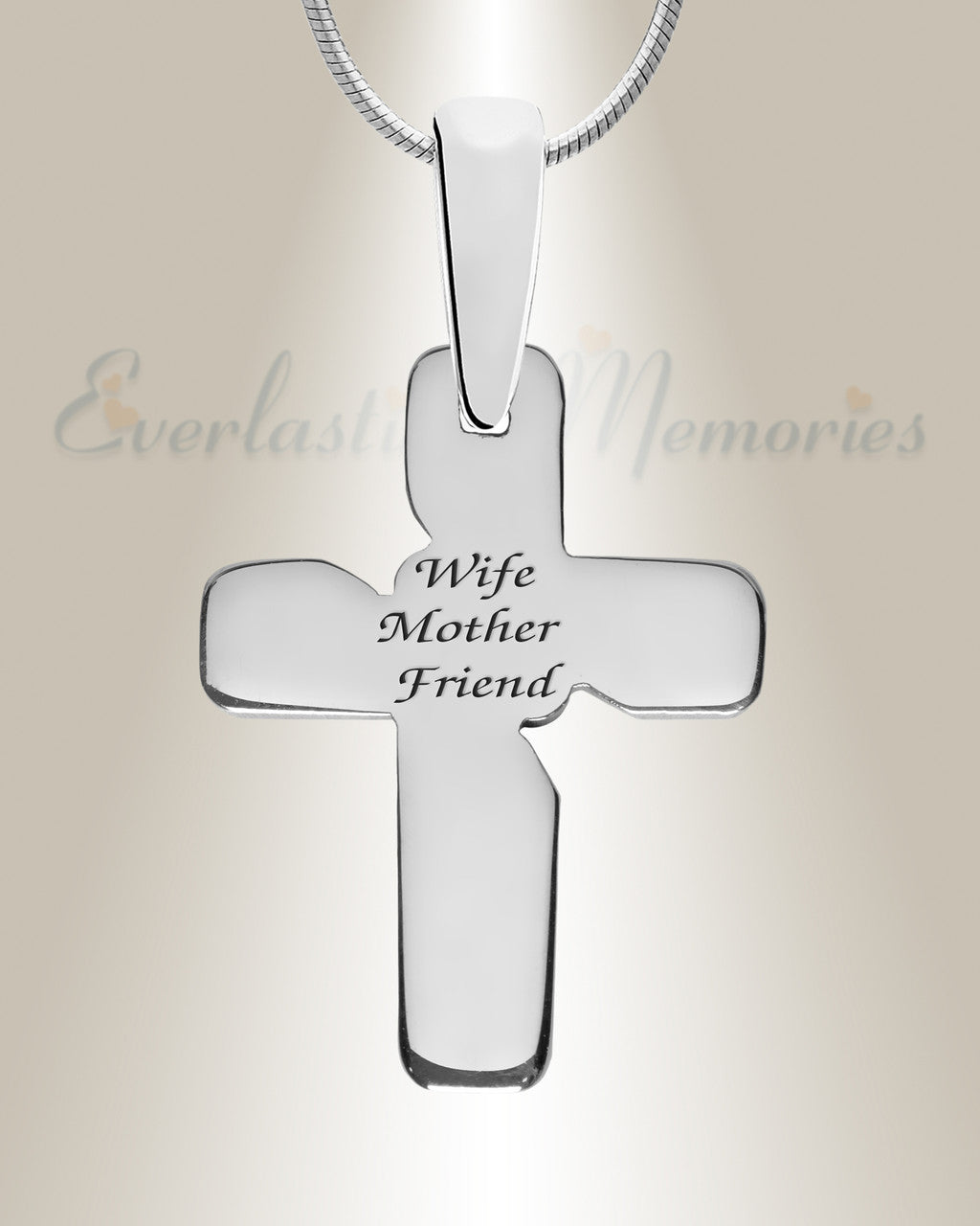 Solid 14K White Gold Honoring Cross with Black Flame Opal Ash Resin Jewelry