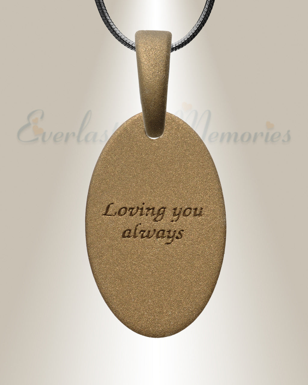 Heartfelt Oval Bronze Finish with Cream Ash Resin Jewelry