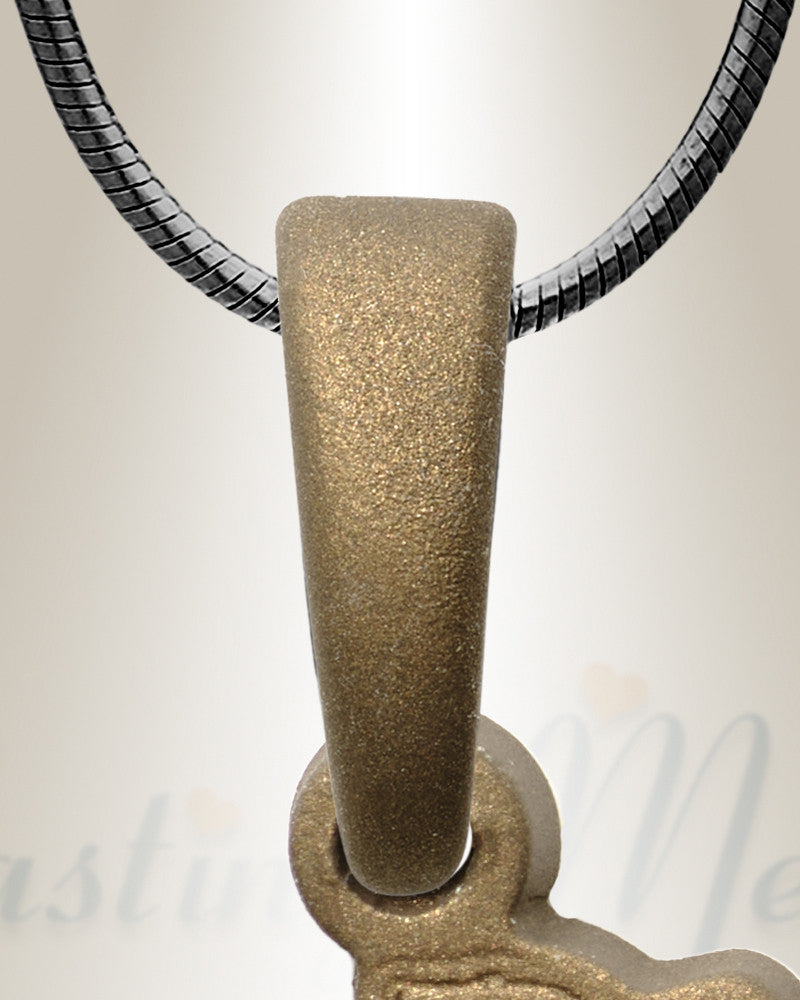 Riding Along Bronze Finish with Black Flame Opal Ash Resin Jewelry