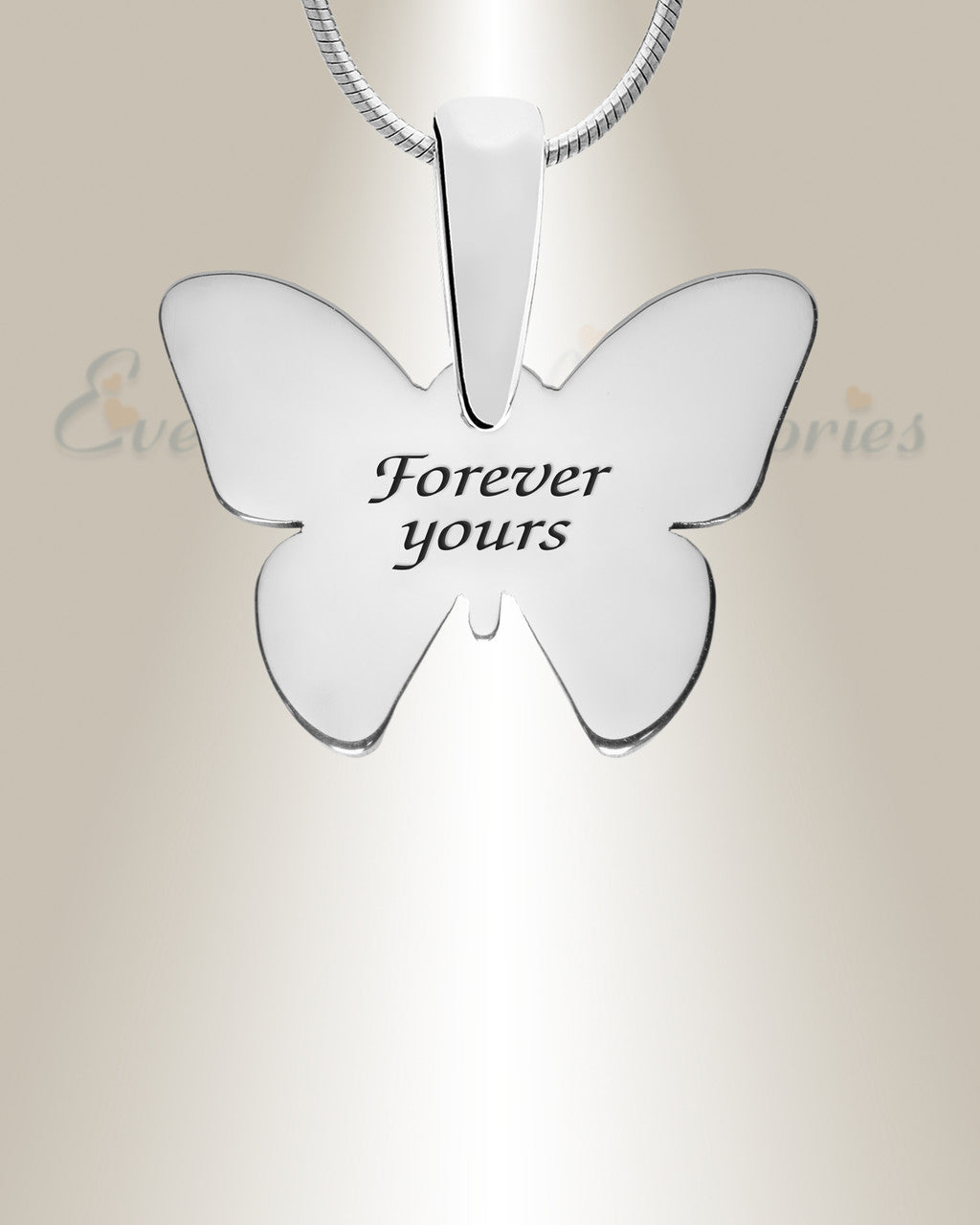 Solid 14K White Gold Lovable Butterfly Ash Resin Jewelry