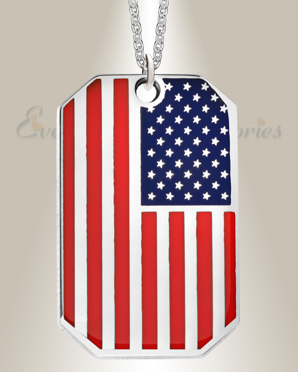 Silver American Flag Ash Resin Jewelry