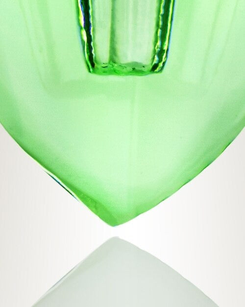 Glass Locket Green Squared Heart Memorial Jewelry