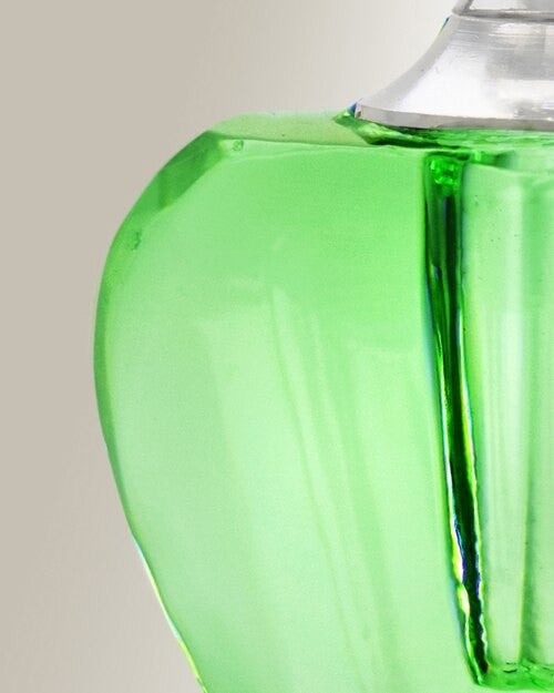 Glass Locket Green Squared Heart Memorial Jewelry