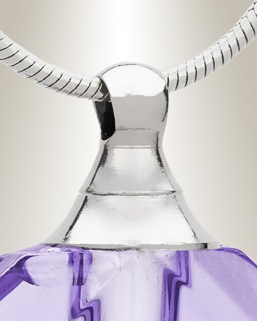 Glass Locket Violet Joy Necklace Urn