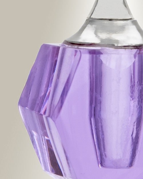 Glass Locket Violet Graceful Teardrop Jewelry Urn