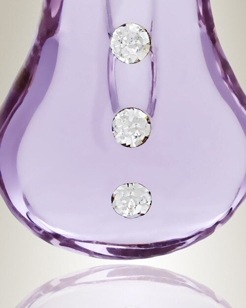 Glass Locket Violet Trickle Cremation Necklace