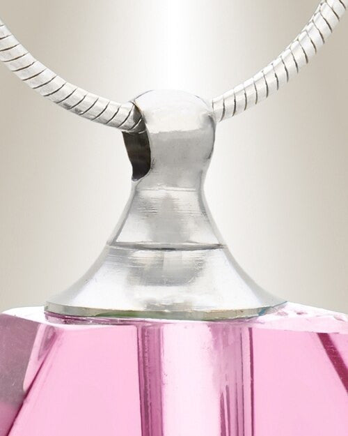 Glass Locket Pink Integrity Ash Pendant