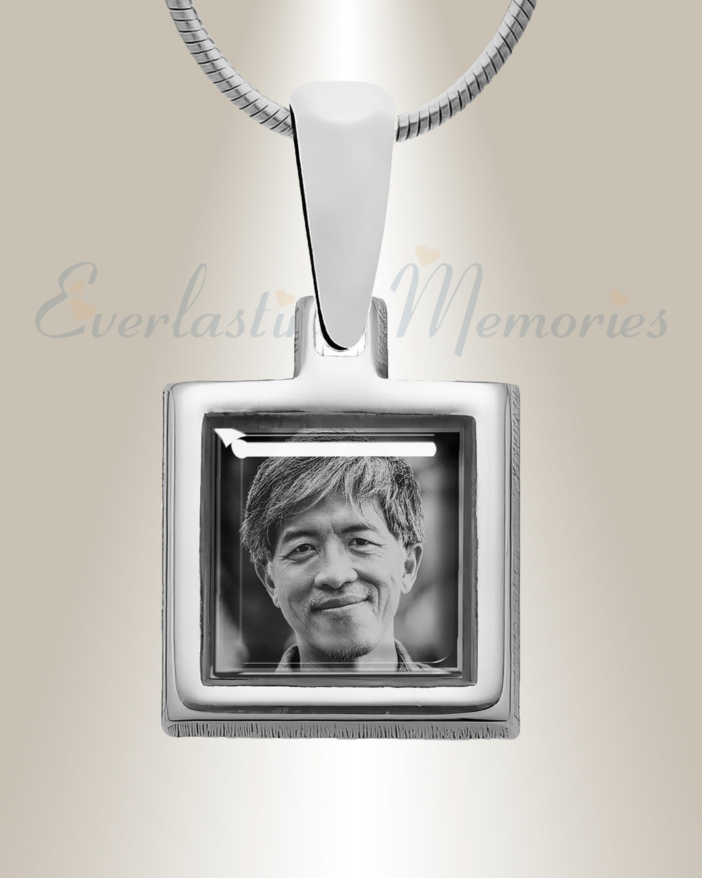 Square Sterling Silver Picture Pendant
