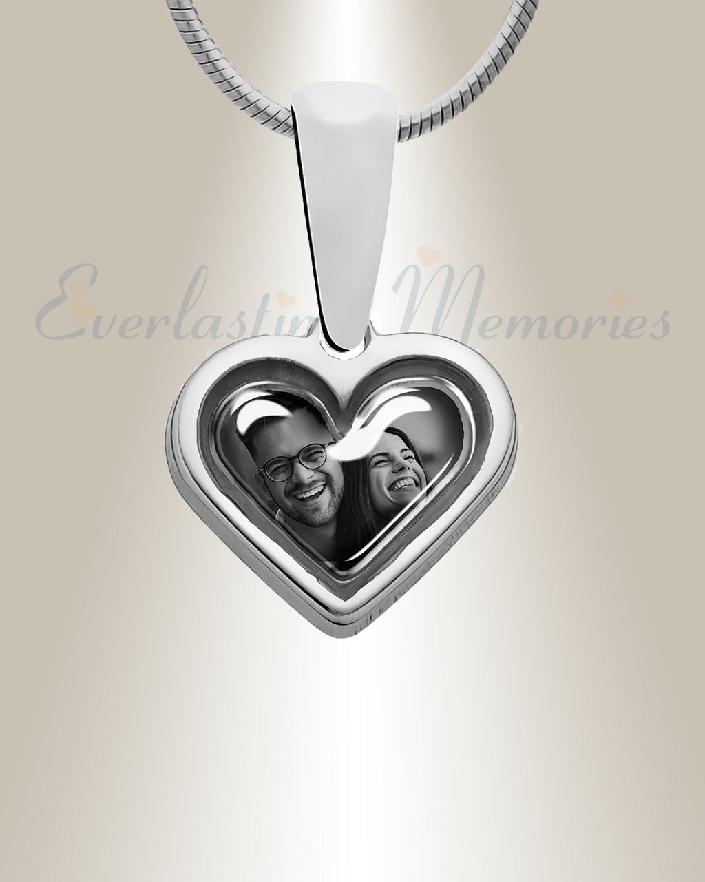 Simple Heart Sterling Silver Picture Pendant