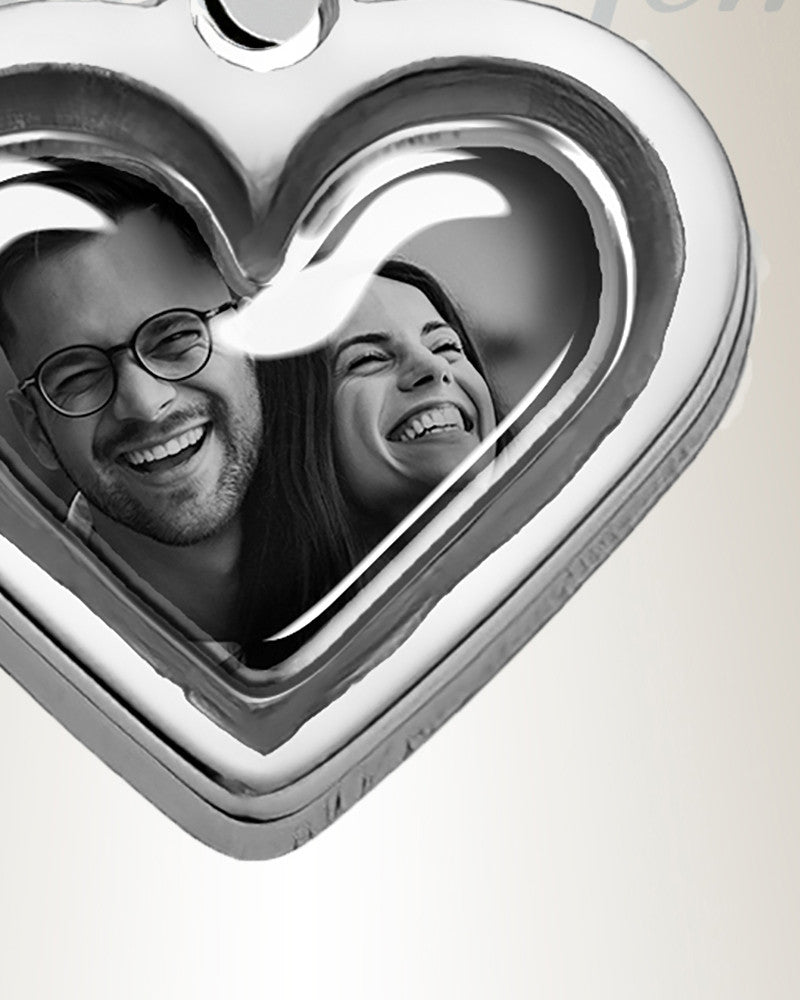 Simple Heart Sterling Silver Picture Pendant