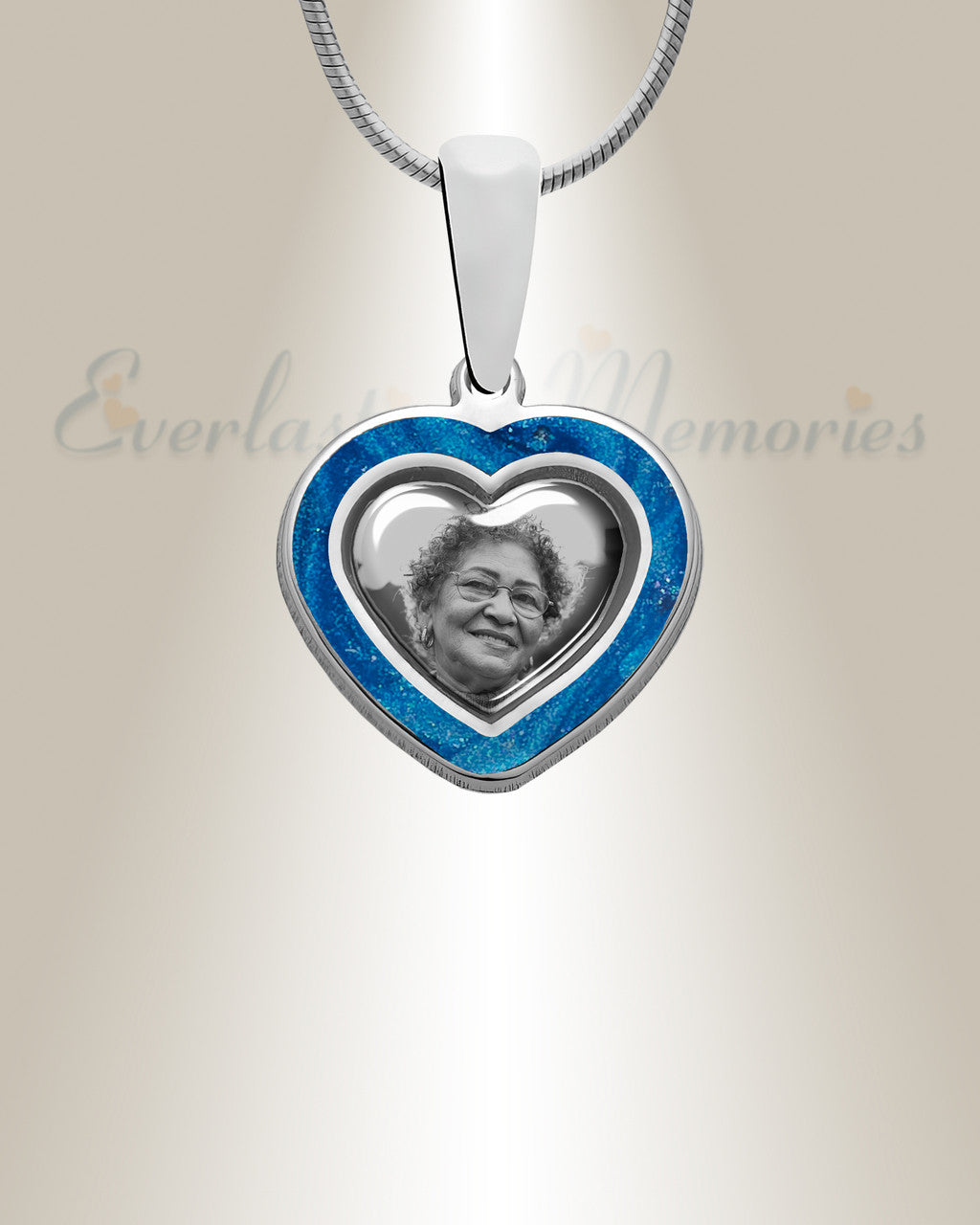 Heart Sterling Silver Picture Pendant With Saxe Ashes