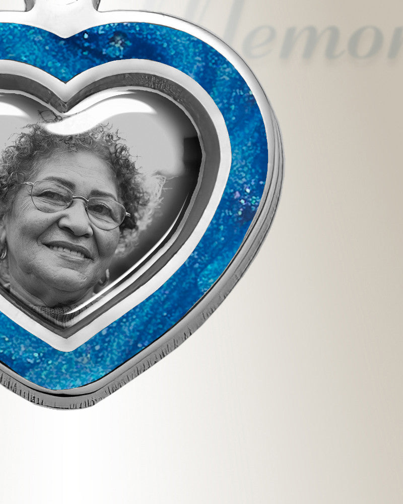 Heart Sterling Silver Picture Pendant With Saxe Ashes