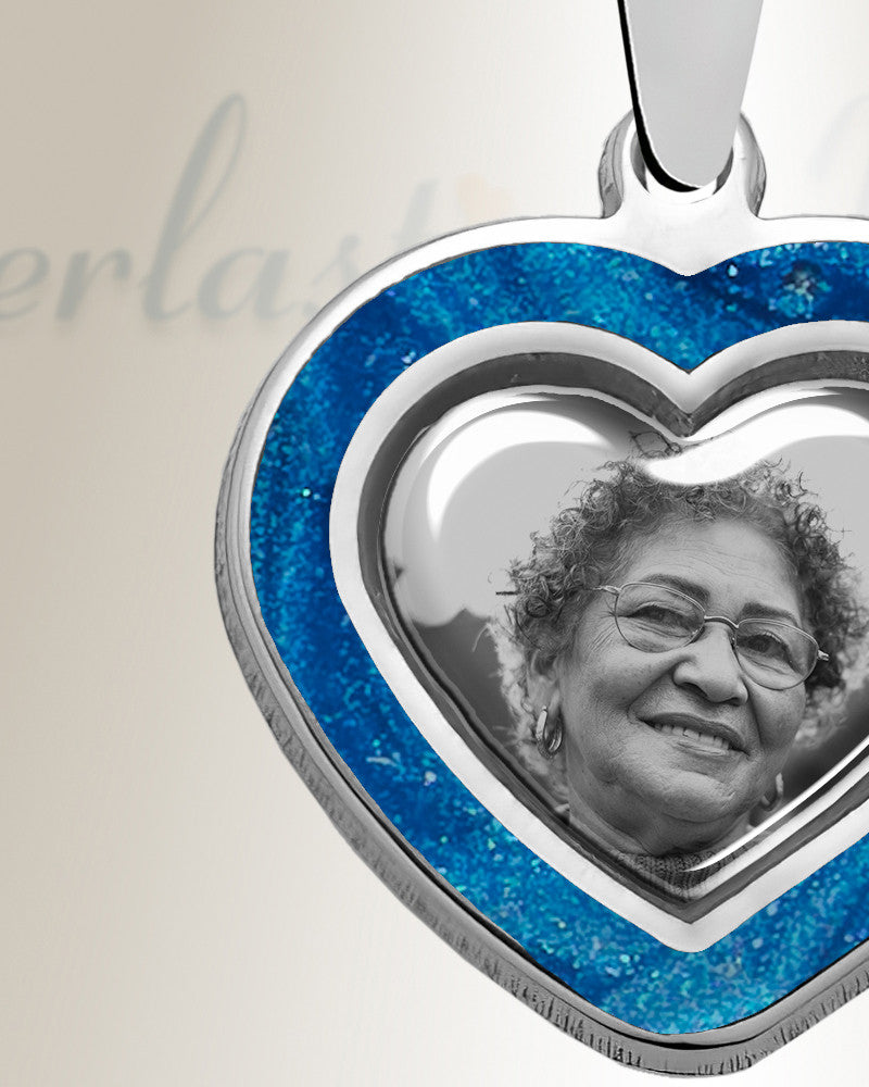Heart Sterling Silver Picture Pendant With Saxe Ashes