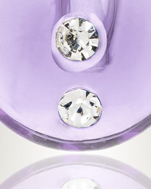 Glass Locket Violet Stability Remembrance Jewelry