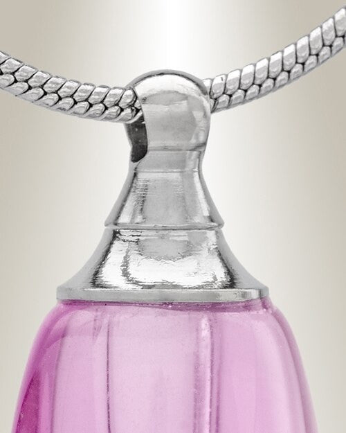 Glass Locket Pink Tears Cremation Jewelry