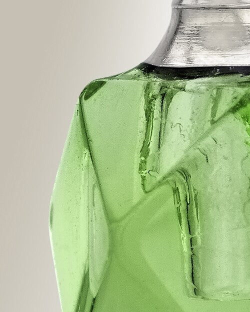 Glass Locket Green Cubix Cremation Jewelry