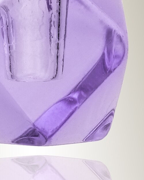 Glass Locket Violet Cubix Cremation Jewelry