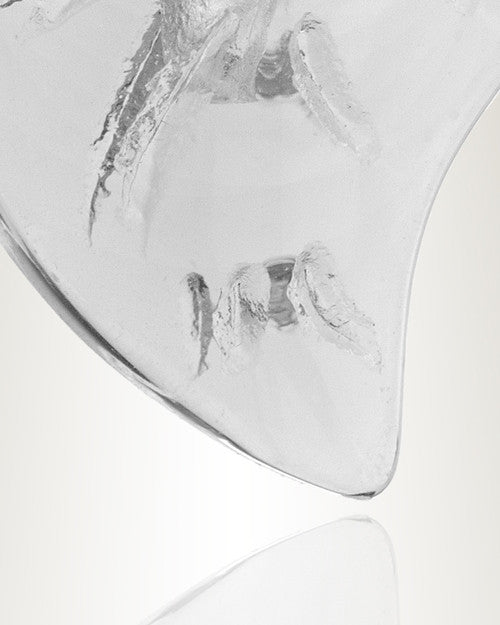 Glass Locket Clear Leaf Cremation Jewelry
