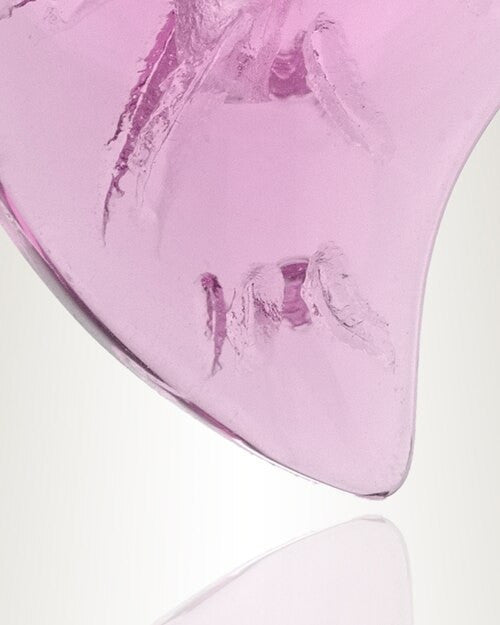 Glass Locket Pink Leaf Cremation Jewelry