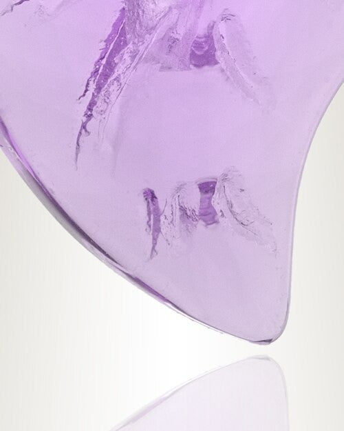 Glass Locket Violet Leaf Cremation Jewelry