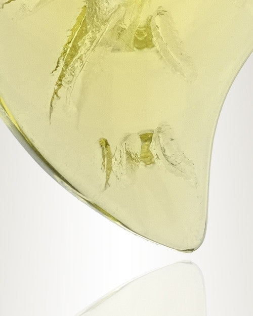 Glass Locket Yellow Leaf Cremation Jewelry